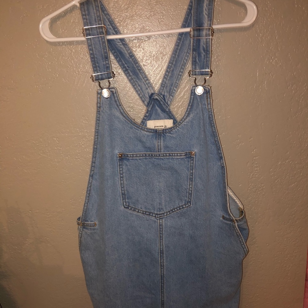 Forever 21 jean overall dress!